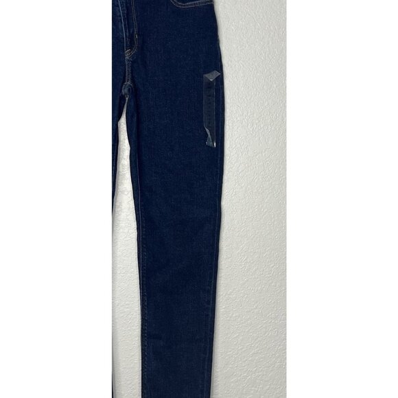 American Eagle Mom Jeans Stretch Super High Rise Dark Wash Denim 2 Long - Picture 4 of 16